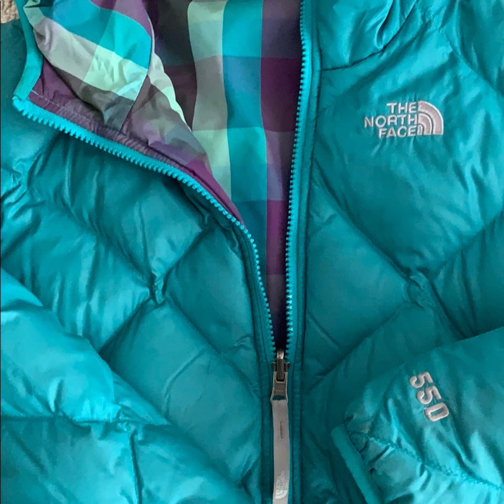 North Face 550 Reversible Down Bomber Coat - Picture 2 of 6